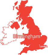 Birmingham Metropolitan College (BMET) 在英國的所在位置