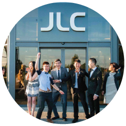 Students at John Leggott College celebrating graduation